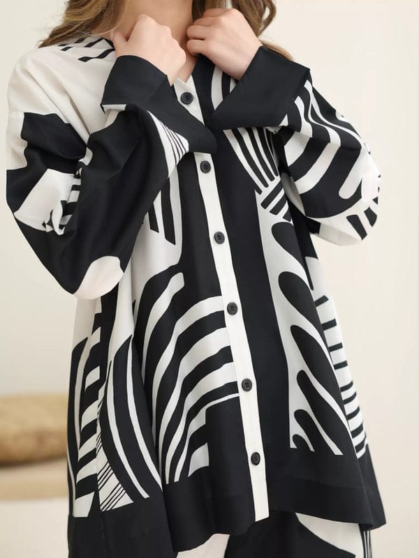 Kuroba Black And White Co Ord Set