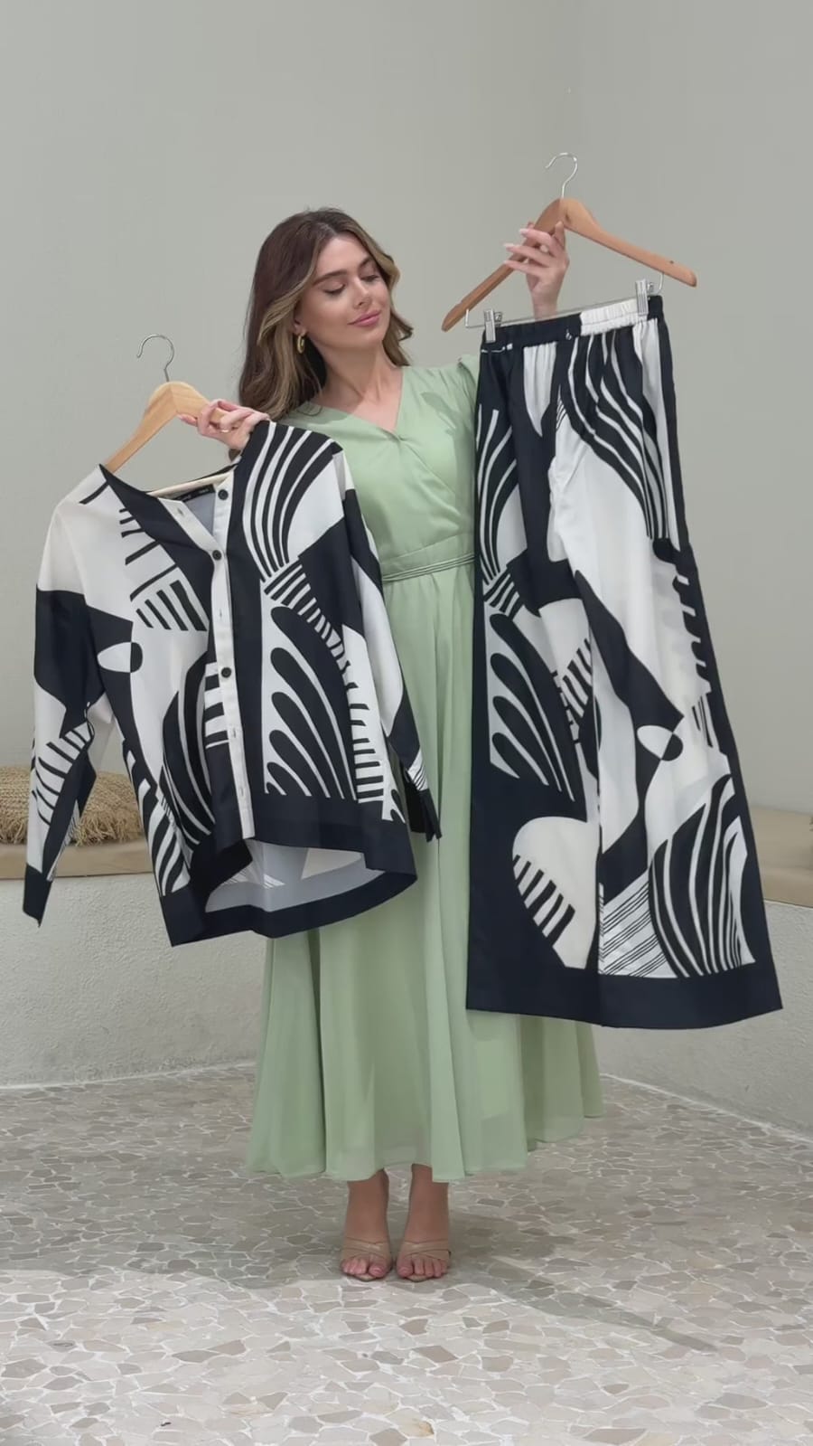 Kuroba Black And White Co Ord Set