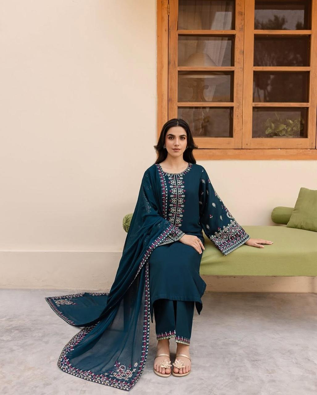 Adaab Lawn 3pc - Riwaiti Rang
